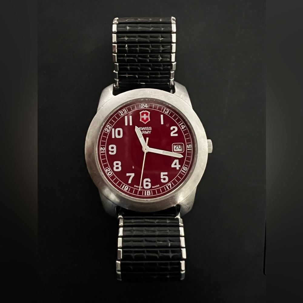 Mens Swiss Army Red Face Watch